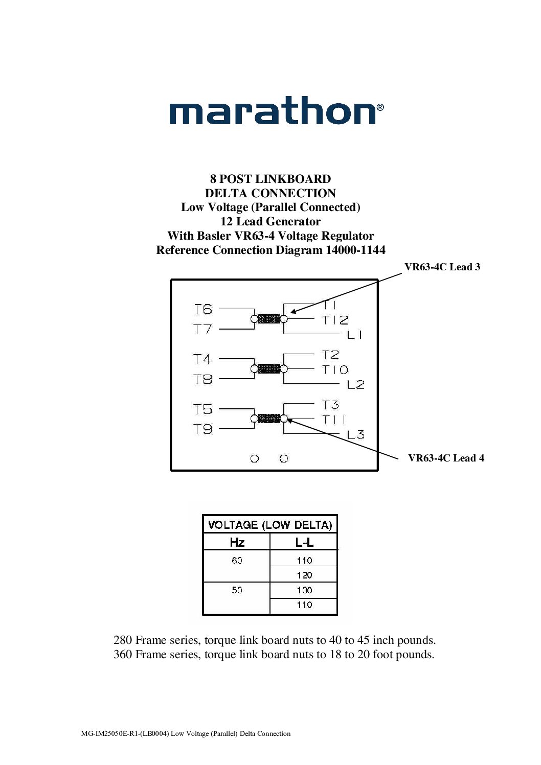 Low Voltage (Parallel) Delta Connection