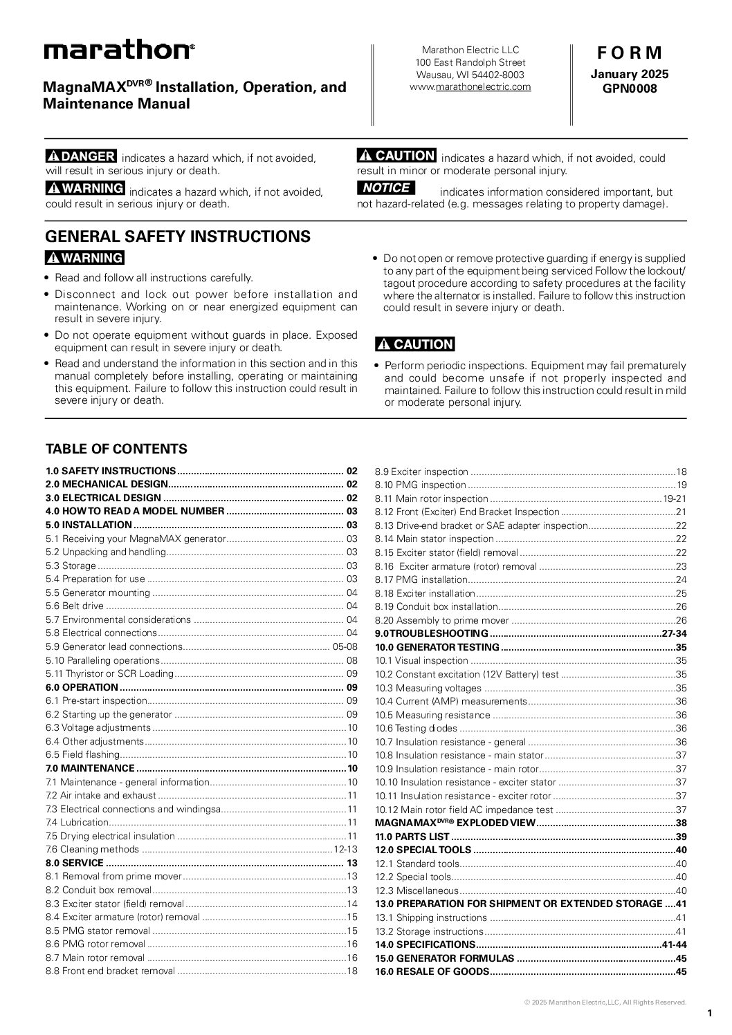 MagnaMax Generator Operations Manual