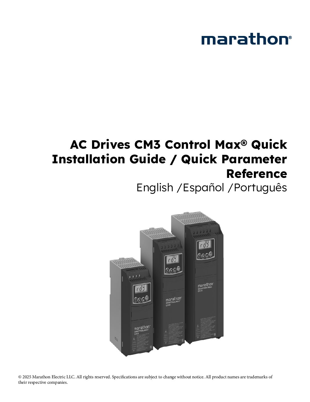 AC Drives CM3 Quick Installation Guide